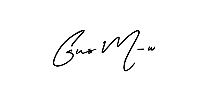 Create a beautiful signature design for name Gus M-w. With this signature (AmerikaSignatureDemo-Regular) fonts, you can make a handwritten signature for free. Gus M-w signature style 3 images and pictures png