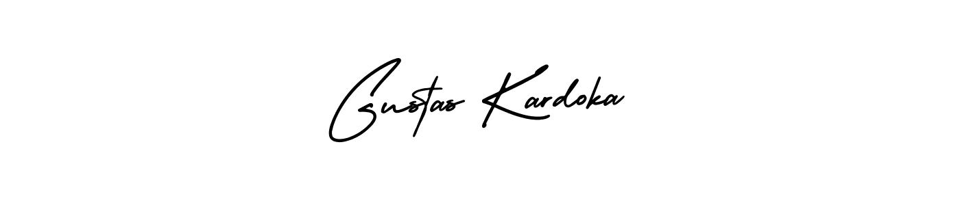 Also You can easily find your signature by using the search form. We will create Gustas Kardoka name handwritten signature images for you free of cost using AmerikaSignatureDemo-Regular sign style. Gustas Kardoka signature style 3 images and pictures png