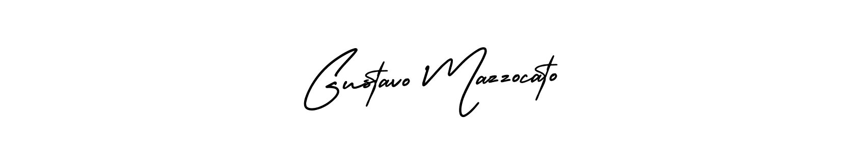 You should practise on your own different ways (AmerikaSignatureDemo-Regular) to write your name (Gustavo Mazzocato) in signature. don't let someone else do it for you. Gustavo Mazzocato signature style 3 images and pictures png