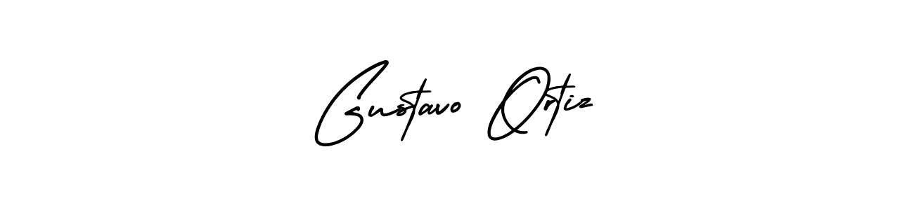 How to make Gustavo Ortiz name signature. Use AmerikaSignatureDemo-Regular style for creating short signs online. This is the latest handwritten sign. Gustavo Ortiz signature style 3 images and pictures png