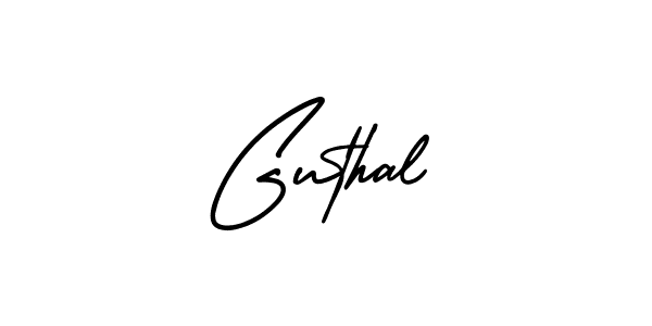 Guthal stylish signature style. Best Handwritten Sign (AmerikaSignatureDemo-Regular) for my name. Handwritten Signature Collection Ideas for my name Guthal. Guthal signature style 3 images and pictures png