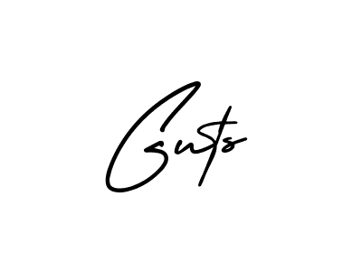 It looks lik you need a new signature style for name Guts. Design unique handwritten (AmerikaSignatureDemo-Regular) signature with our free signature maker in just a few clicks. Guts signature style 3 images and pictures png