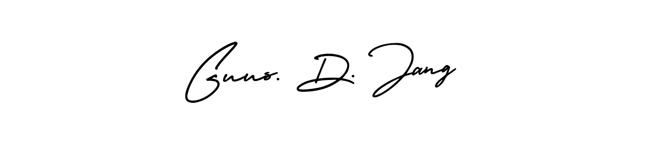 Make a beautiful signature design for name Guus. D. Jang. With this signature (AmerikaSignatureDemo-Regular) style, you can create a handwritten signature for free. Guus. D. Jang signature style 3 images and pictures png