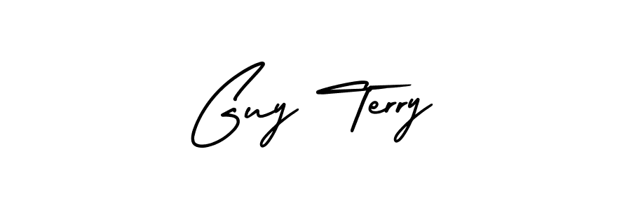 You should practise on your own different ways (AmerikaSignatureDemo-Regular) to write your name (Guy Terry) in signature. don't let someone else do it for you. Guy Terry signature style 3 images and pictures png