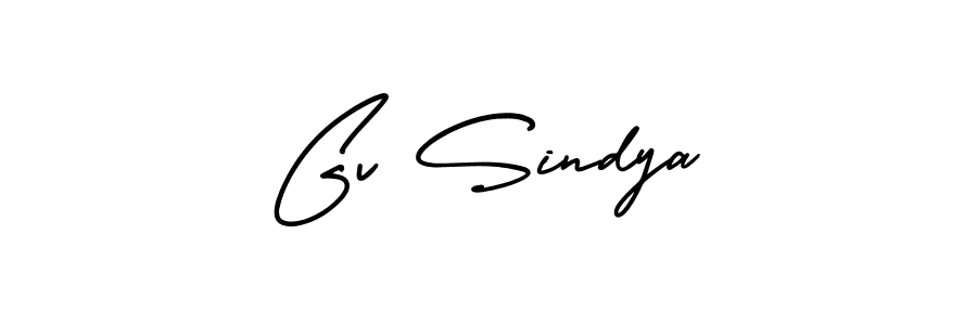 Design your own signature with our free online signature maker. With this signature software, you can create a handwritten (AmerikaSignatureDemo-Regular) signature for name Gv Sindya. Gv Sindya signature style 3 images and pictures png