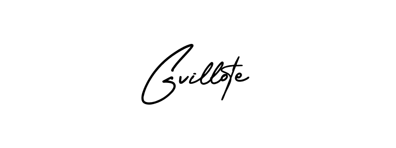 Design your own signature with our free online signature maker. With this signature software, you can create a handwritten (AmerikaSignatureDemo-Regular) signature for name Gvillote. Gvillote signature style 3 images and pictures png