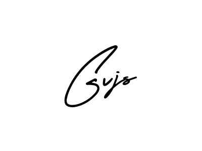 How to make Gvjs name signature. Use AmerikaSignatureDemo-Regular style for creating short signs online. This is the latest handwritten sign. Gvjs signature style 3 images and pictures png