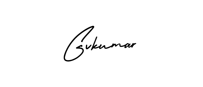 How to make Gvkumar name signature. Use AmerikaSignatureDemo-Regular style for creating short signs online. This is the latest handwritten sign. Gvkumar signature style 3 images and pictures png
