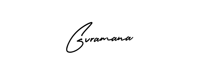 How to make Gvramana signature? AmerikaSignatureDemo-Regular is a professional autograph style. Create handwritten signature for Gvramana name. Gvramana signature style 3 images and pictures png