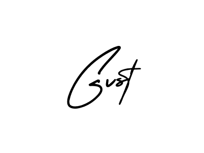 You should practise on your own different ways (AmerikaSignatureDemo-Regular) to write your name (Gvst) in signature. don't let someone else do it for you. Gvst signature style 3 images and pictures png