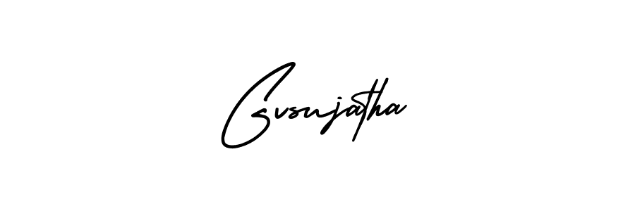 Make a beautiful signature design for name Gvsujatha. With this signature (AmerikaSignatureDemo-Regular) style, you can create a handwritten signature for free. Gvsujatha signature style 3 images and pictures png