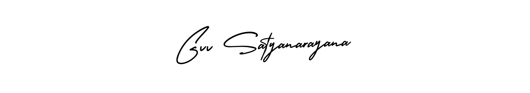 Use a signature maker to create a handwritten signature online. With this signature software, you can design (AmerikaSignatureDemo-Regular) your own signature for name Gvv Satyanarayana. Gvv Satyanarayana signature style 3 images and pictures png