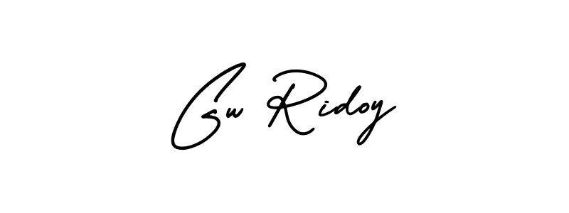 Make a beautiful signature design for name Gw Ridoy. Use this online signature maker to create a handwritten signature for free. Gw Ridoy signature style 3 images and pictures png