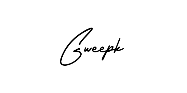 Gweepk stylish signature style. Best Handwritten Sign (AmerikaSignatureDemo-Regular) for my name. Handwritten Signature Collection Ideas for my name Gweepk. Gweepk signature style 3 images and pictures png