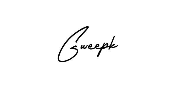 Gweepk stylish signature style. Best Handwritten Sign (AmerikaSignatureDemo-Regular) for my name. Handwritten Signature Collection Ideas for my name Gweepk. Gweepk signature style 3 images and pictures png