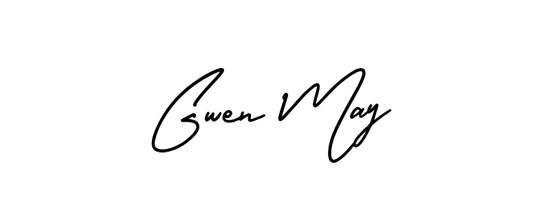 How to make Gwen May signature? AmerikaSignatureDemo-Regular is a professional autograph style. Create handwritten signature for Gwen May name. Gwen May signature style 3 images and pictures png