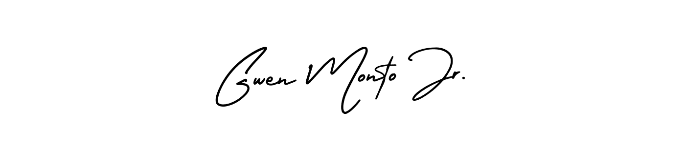 Check out images of Autograph of Gwen Monto Jr. name. Actor Gwen Monto Jr. Signature Style. AmerikaSignatureDemo-Regular is a professional sign style online. Gwen Monto Jr. signature style 3 images and pictures png