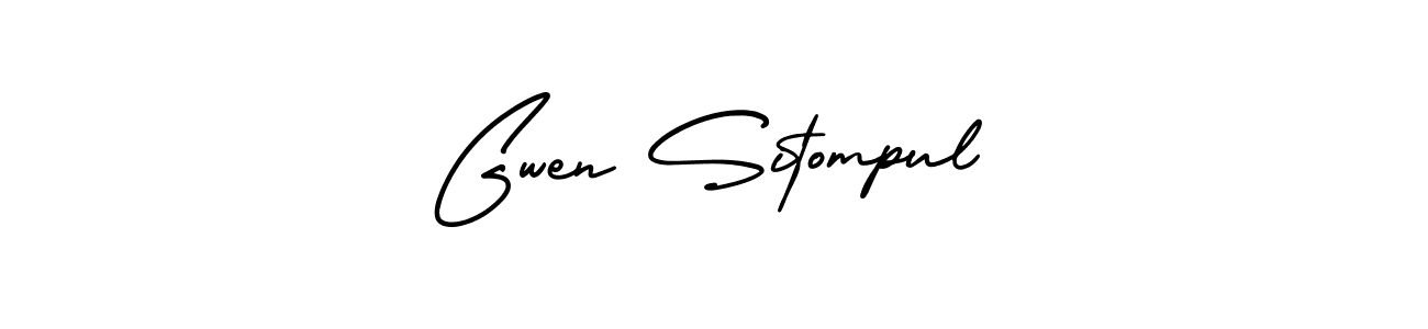 Check out images of Autograph of Gwen Sitompul name. Actor Gwen Sitompul Signature Style. AmerikaSignatureDemo-Regular is a professional sign style online. Gwen Sitompul signature style 3 images and pictures png