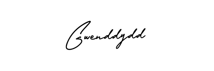 Make a beautiful signature design for name Gwenddydd. With this signature (AmerikaSignatureDemo-Regular) style, you can create a handwritten signature for free. Gwenddydd signature style 3 images and pictures png