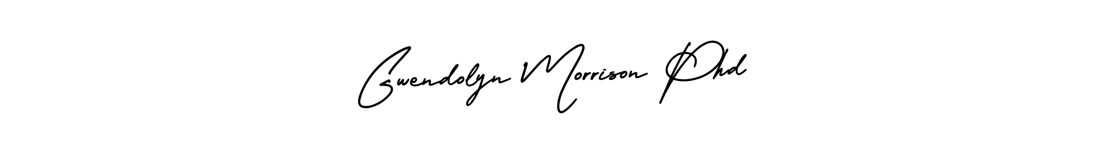 Also You can easily find your signature by using the search form. We will create Gwendolyn Morrison Phd name handwritten signature images for you free of cost using AmerikaSignatureDemo-Regular sign style. Gwendolyn Morrison Phd signature style 3 images and pictures png