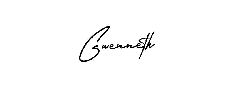 Use a signature maker to create a handwritten signature online. With this signature software, you can design (AmerikaSignatureDemo-Regular) your own signature for name Gwenneth. Gwenneth signature style 3 images and pictures png