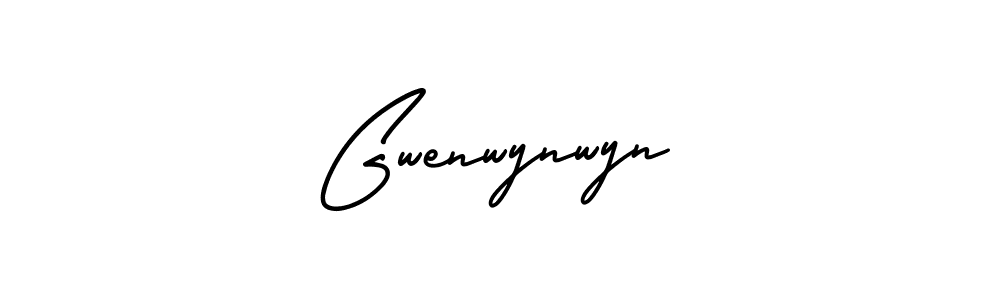 Use a signature maker to create a handwritten signature online. With this signature software, you can design (AmerikaSignatureDemo-Regular) your own signature for name Gwenwynwyn. Gwenwynwyn signature style 3 images and pictures png