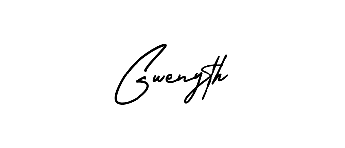 Use a signature maker to create a handwritten signature online. With this signature software, you can design (AmerikaSignatureDemo-Regular) your own signature for name Gwenyth. Gwenyth signature style 3 images and pictures png