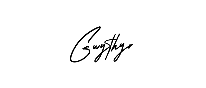 You should practise on your own different ways (AmerikaSignatureDemo-Regular) to write your name (Gwythyr) in signature. don't let someone else do it for you. Gwythyr signature style 3 images and pictures png