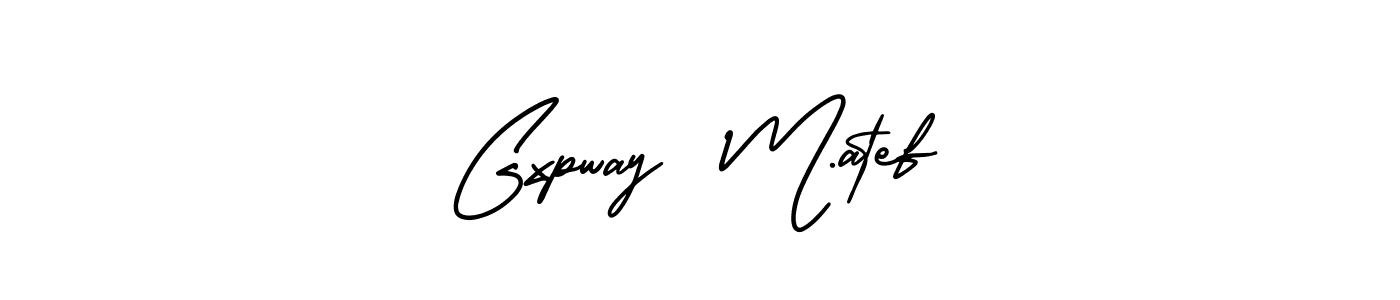 Similarly AmerikaSignatureDemo-Regular is the best handwritten signature design. Signature creator online .You can use it as an online autograph creator for name Gxpway  M.atef. Gxpway  M.atef signature style 3 images and pictures png