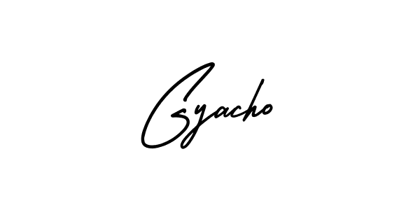 Make a beautiful signature design for name Gyacho. With this signature (AmerikaSignatureDemo-Regular) style, you can create a handwritten signature for free. Gyacho signature style 3 images and pictures png