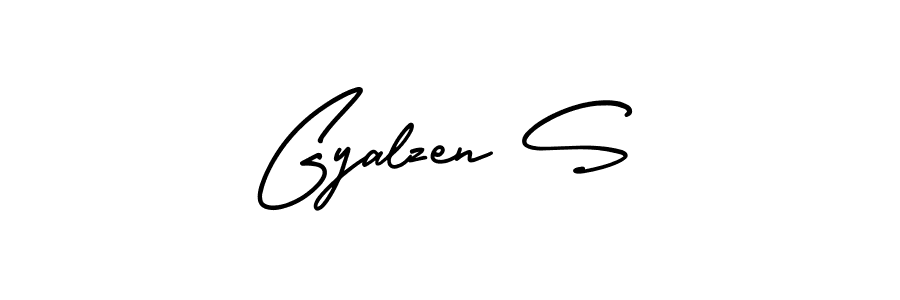 Best and Professional Signature Style for Gyalzen S. AmerikaSignatureDemo-Regular Best Signature Style Collection. Gyalzen S signature style 3 images and pictures png