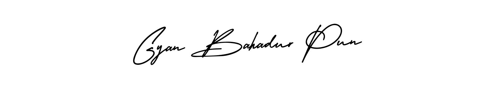 Make a beautiful signature design for name Gyan Bahadur Pun. With this signature (AmerikaSignatureDemo-Regular) style, you can create a handwritten signature for free. Gyan Bahadur Pun signature style 3 images and pictures png