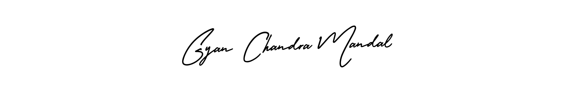 You should practise on your own different ways (AmerikaSignatureDemo-Regular) to write your name (Gyan Chandra Mandal) in signature. don't let someone else do it for you. Gyan Chandra Mandal signature style 3 images and pictures png