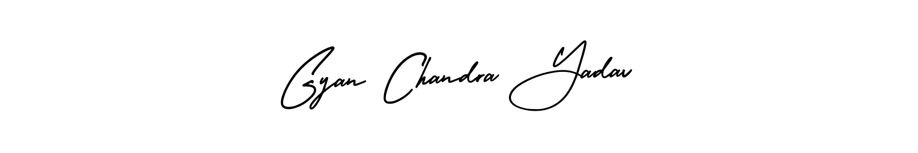 The best way (AmerikaSignatureDemo-Regular) to make a short signature is to pick only two or three words in your name. The name Gyan Chandra Yadav include a total of six letters. For converting this name. Gyan Chandra Yadav signature style 3 images and pictures png