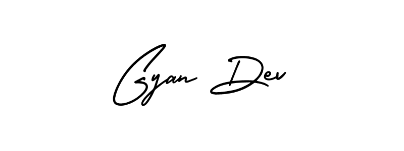 You should practise on your own different ways (AmerikaSignatureDemo-Regular) to write your name (Gyan Dev) in signature. don't let someone else do it for you. Gyan Dev signature style 3 images and pictures png