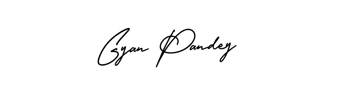 How to make Gyan Pandey name signature. Use AmerikaSignatureDemo-Regular style for creating short signs online. This is the latest handwritten sign. Gyan Pandey signature style 3 images and pictures png