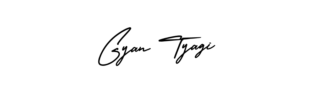 It looks lik you need a new signature style for name Gyan Tyagi. Design unique handwritten (AmerikaSignatureDemo-Regular) signature with our free signature maker in just a few clicks. Gyan Tyagi signature style 3 images and pictures png