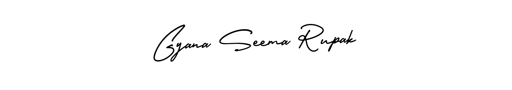 Make a beautiful signature design for name Gyana Seema Rupak. With this signature (AmerikaSignatureDemo-Regular) style, you can create a handwritten signature for free. Gyana Seema Rupak signature style 3 images and pictures png
