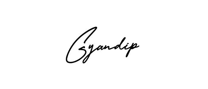 How to make Gyandip signature? AmerikaSignatureDemo-Regular is a professional autograph style. Create handwritten signature for Gyandip name. Gyandip signature style 3 images and pictures png
