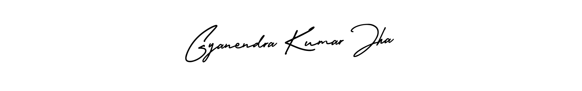 How to make Gyanendra Kumar Jha name signature. Use AmerikaSignatureDemo-Regular style for creating short signs online. This is the latest handwritten sign. Gyanendra Kumar Jha signature style 3 images and pictures png
