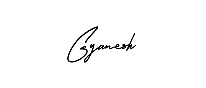 Make a beautiful signature design for name Gyanesh. With this signature (AmerikaSignatureDemo-Regular) style, you can create a handwritten signature for free. Gyanesh signature style 3 images and pictures png