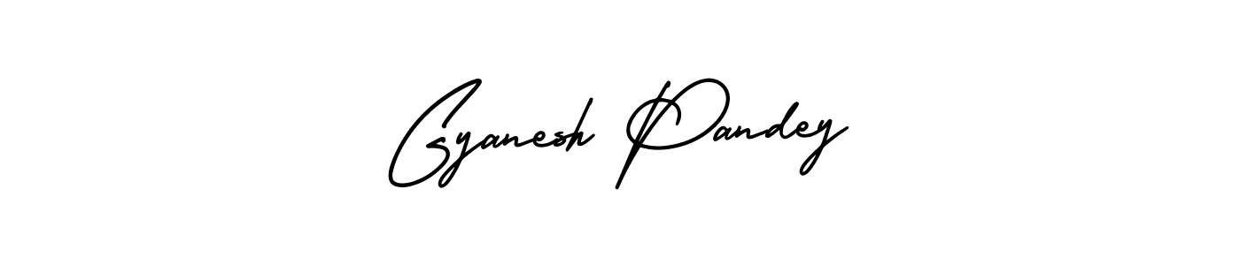 Use a signature maker to create a handwritten signature online. With this signature software, you can design (AmerikaSignatureDemo-Regular) your own signature for name Gyanesh Pandey. Gyanesh Pandey signature style 3 images and pictures png