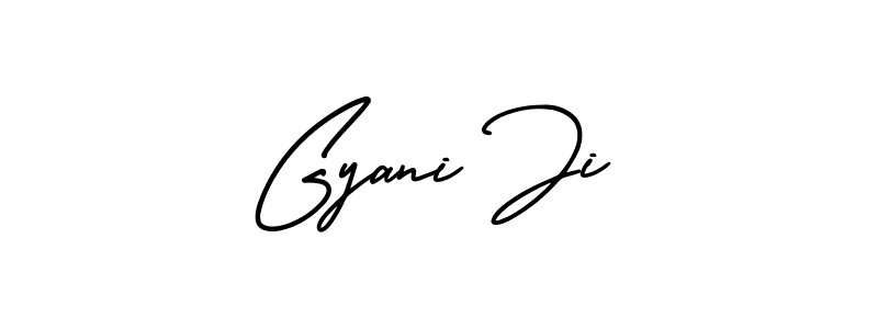 How to make Gyani Ji name signature. Use AmerikaSignatureDemo-Regular style for creating short signs online. This is the latest handwritten sign. Gyani Ji signature style 3 images and pictures png