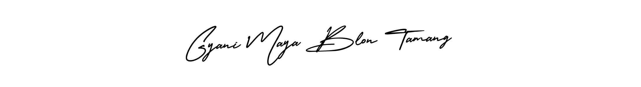 How to Draw Gyani Maya Blon Tamang signature style? AmerikaSignatureDemo-Regular is a latest design signature styles for name Gyani Maya Blon Tamang. Gyani Maya Blon Tamang signature style 3 images and pictures png