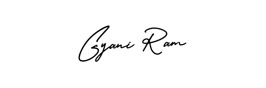 Create a beautiful signature design for name Gyani Ram. With this signature (AmerikaSignatureDemo-Regular) fonts, you can make a handwritten signature for free. Gyani Ram signature style 3 images and pictures png