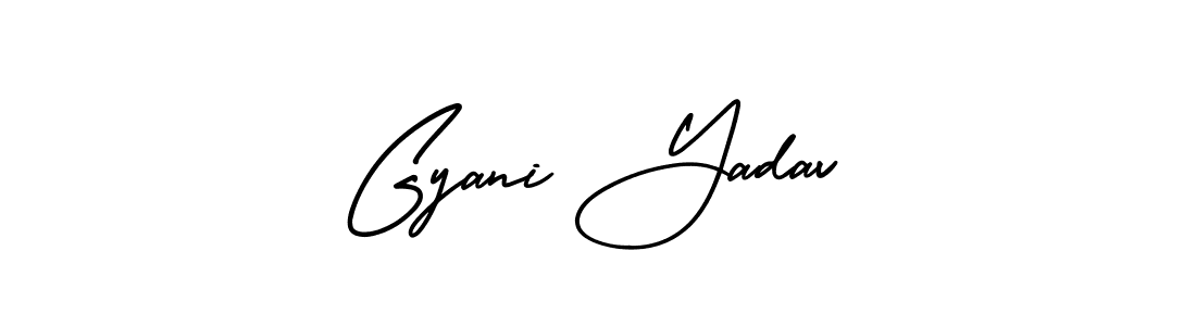 Use a signature maker to create a handwritten signature online. With this signature software, you can design (AmerikaSignatureDemo-Regular) your own signature for name Gyani Yadav. Gyani Yadav signature style 3 images and pictures png