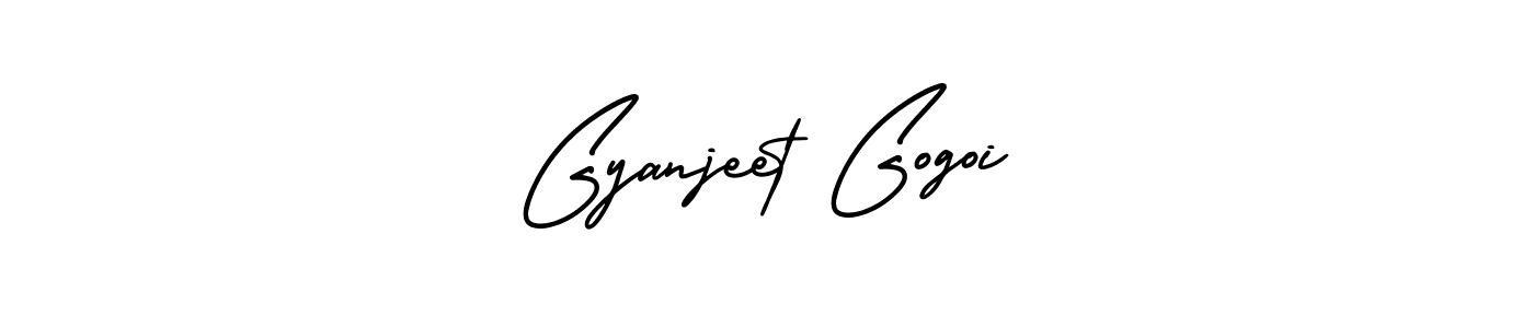 Gyanjeet Gogoi stylish signature style. Best Handwritten Sign (AmerikaSignatureDemo-Regular) for my name. Handwritten Signature Collection Ideas for my name Gyanjeet Gogoi. Gyanjeet Gogoi signature style 3 images and pictures png