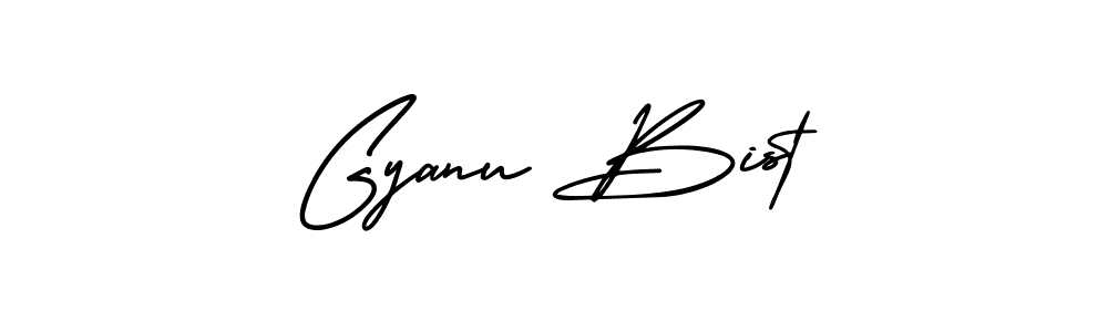 Make a beautiful signature design for name Gyanu Bist. Use this online signature maker to create a handwritten signature for free. Gyanu Bist signature style 3 images and pictures png