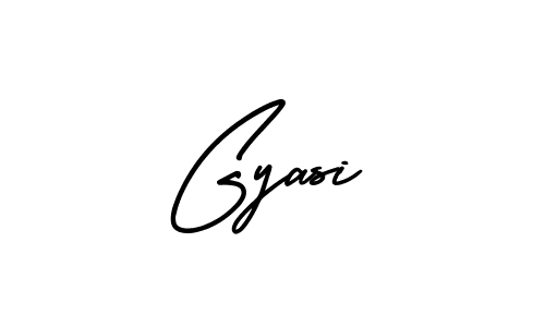 Design your own signature with our free online signature maker. With this signature software, you can create a handwritten (AmerikaSignatureDemo-Regular) signature for name Gyasi. Gyasi signature style 3 images and pictures png