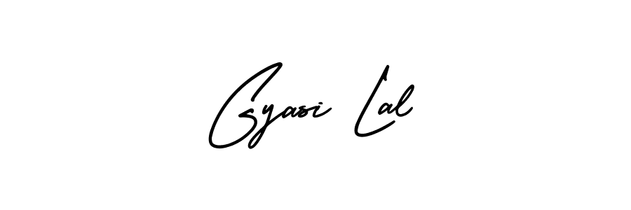 This is the best signature style for the Gyasi Lal name. Also you like these signature font (AmerikaSignatureDemo-Regular). Mix name signature. Gyasi Lal signature style 3 images and pictures png